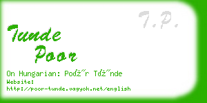 tunde poor business card